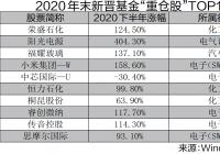 公募基金持仓路径浮现 20只新晋“重仓股”股价翻番