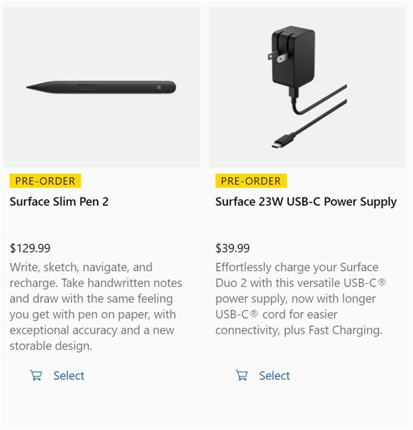 微软发布新一代双屏旗舰Surface Duo 2 充电器和手写笔需单独购买