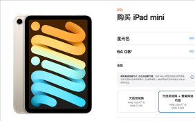 iPad mini 6蜂窝版正式开售 首次支持5G网络连接