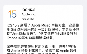 苹果iOS 15.2正式版发布 增加应用程序隐私报告