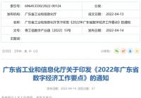 广东印发2022年数字经济工作要点 加快推进数字产业化和产业数字化